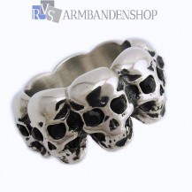 Rvs Multi Skull ring