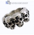 Rvs Multi Skull ring