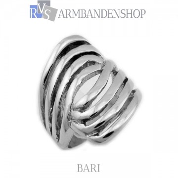 Rvs dames ring  Bari.