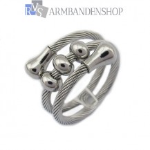 Rvs verstelbare wire ring