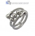 Rvs verstelbare wire ring