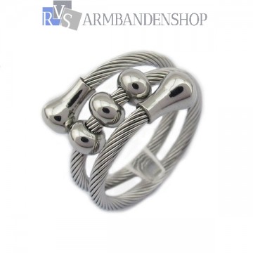 Rvs verstelbare wire ring Rvs verstelbare wire ring