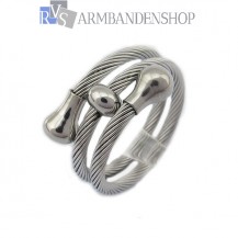 Rvs verstelbare wire ring