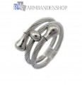 Rvs verstelbare wire ring