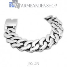  Rvs armband Jason" 22,0 cm"