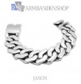  Rvs armband Jason" 22,0 cm"