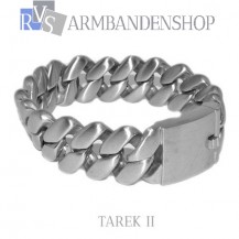 Matte rvs armband geborsteld staal "Tarek II"