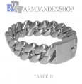 Matte rvs armband geborsteld staal "Tarek II"