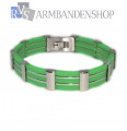 RVS armband groen.