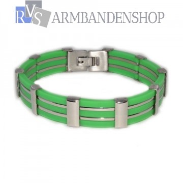 RVS armband groen.