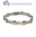 RVS armband wit.