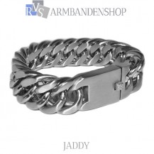 Matte rvs armband geborsteld staal "Jaddy".