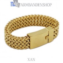 Rvs Gold plated armband Xan.