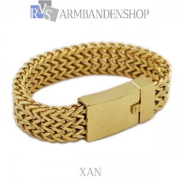 Rvs Gold plated armband "Xan". Rvs Gold plated armband "Xan".