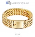 Rvs Gold plated armband "Xess".