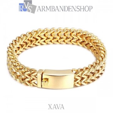 Rvs Gold plated armband "Xava".